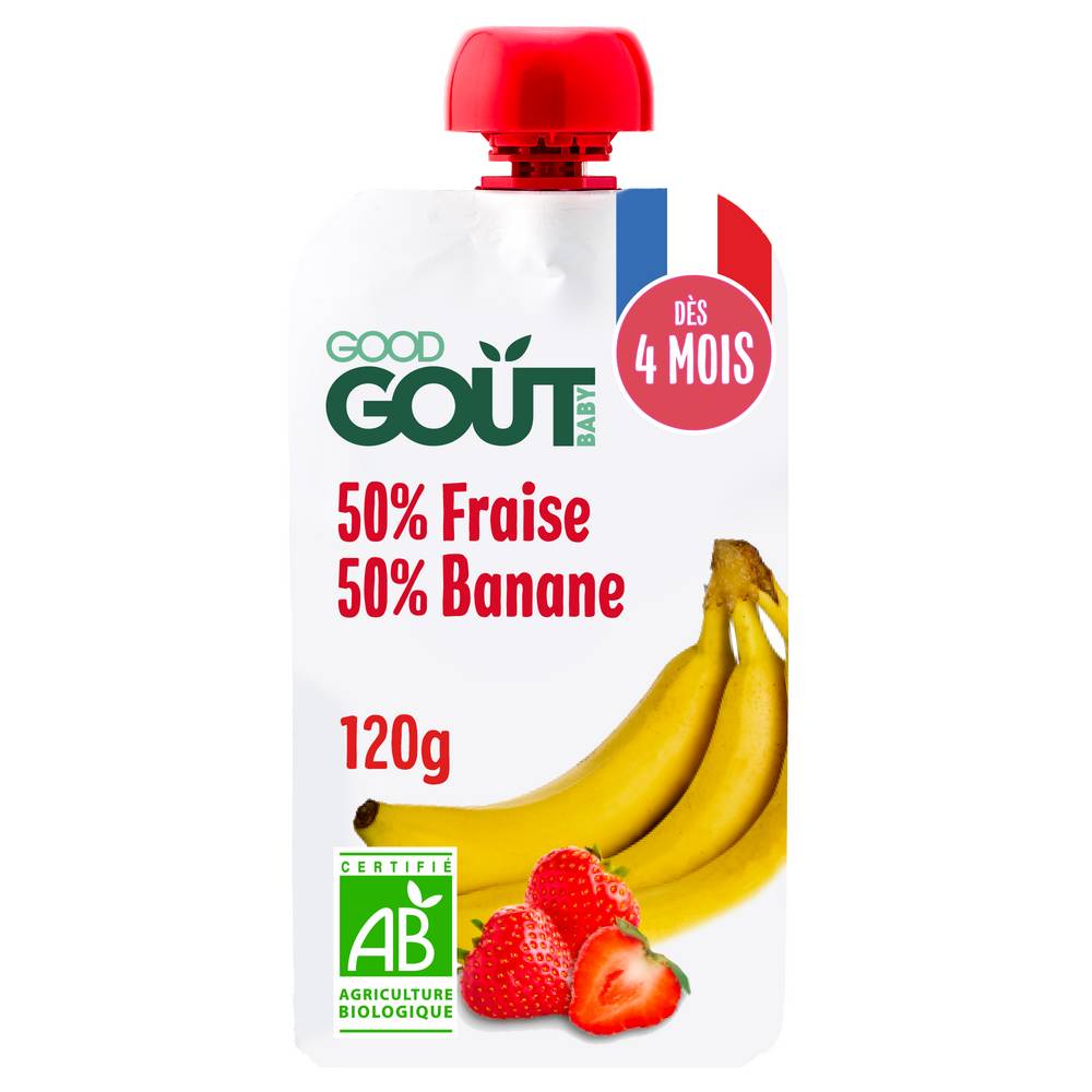 Good Goût - Purée de fruits à boire bébé dès 4 mois (fraise-banane)