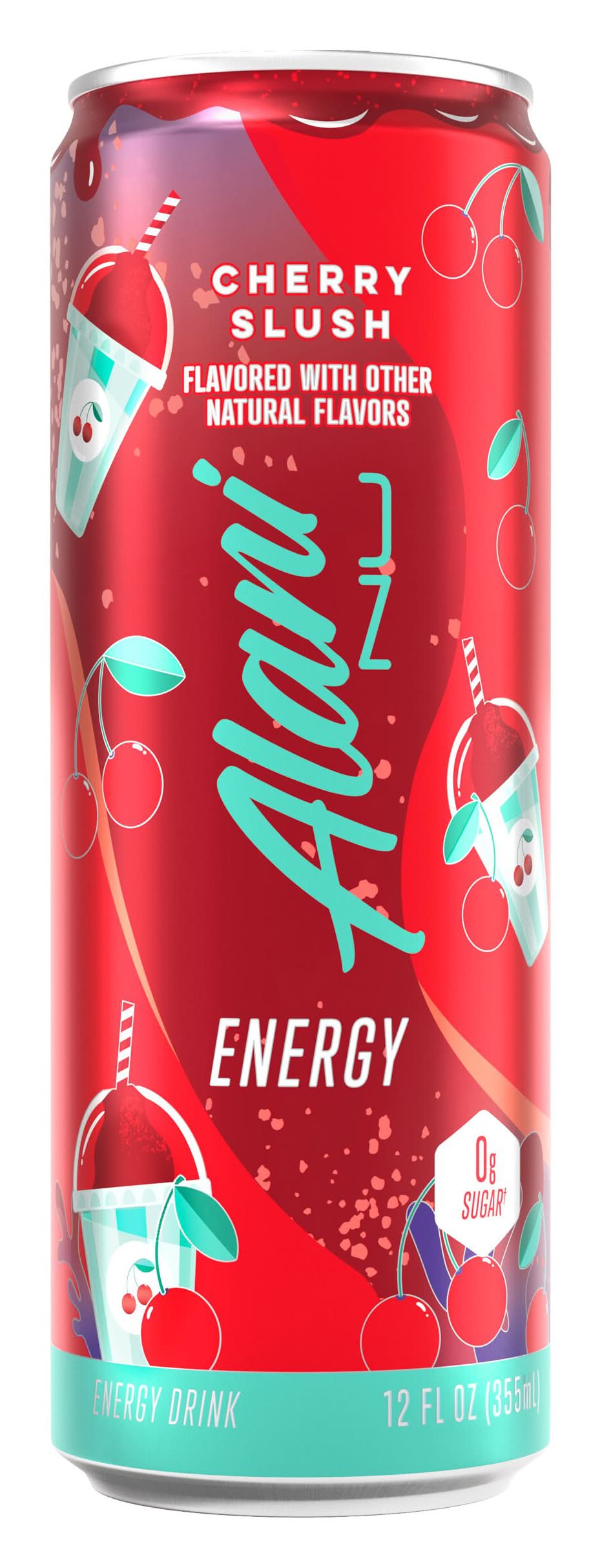 Alani Nu Zero Sugar Flavored Energy Drink, Cherry Slush (12 fl oz)