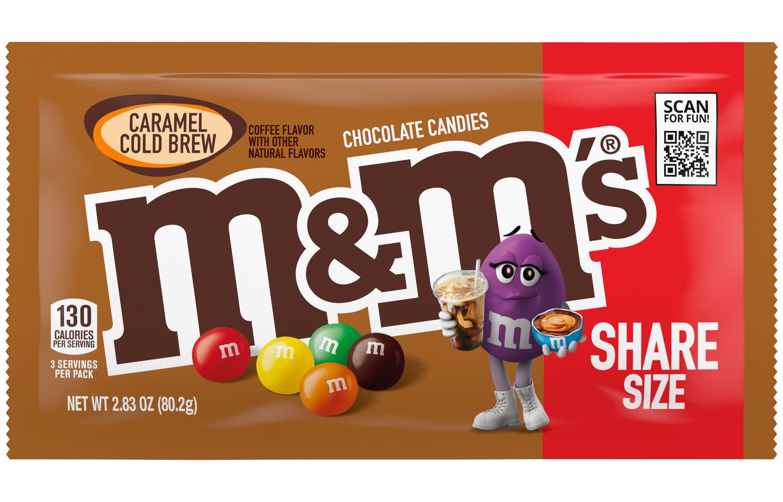 M&M's Chocolate Candies, Caramel Cold Brew (2.83 oz)