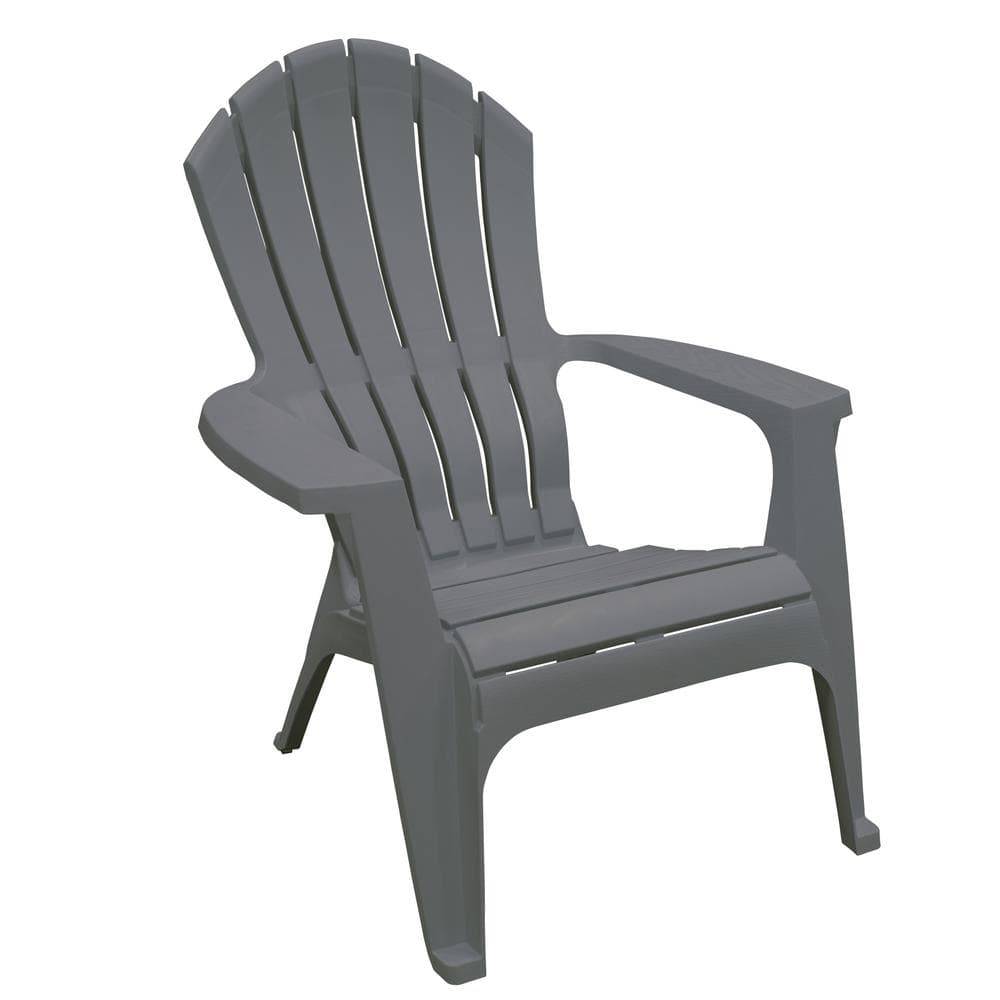 Realcomfort Charcoal Resin Plastic Adirondack Chair