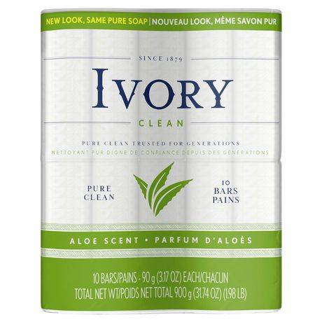 Ivory Clean Aloe Personal Bar (10 ct)