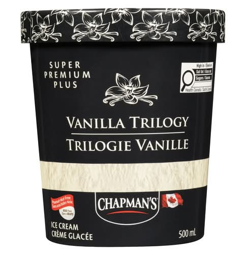 Chapman's Super Premium Plustrilogy Ice Cream, Vanilla (500 ml)