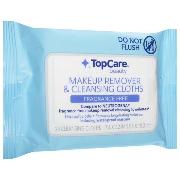 Topcare Makeup Remover & Cleansing Cloths Fragrance Free (25 ct)