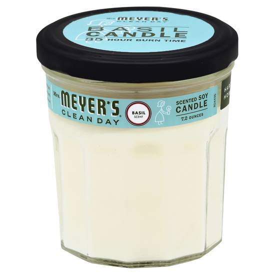 Mrs. Meyes Clean Day Basil Scented Soy Candle (7.2 oz)