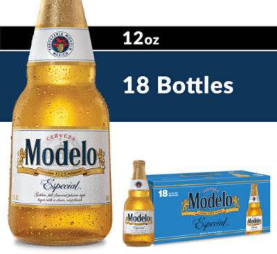 Modelo Especial Lager Mexican Beer 4.4% Abv Bottle - 18-12 Fl. Oz.