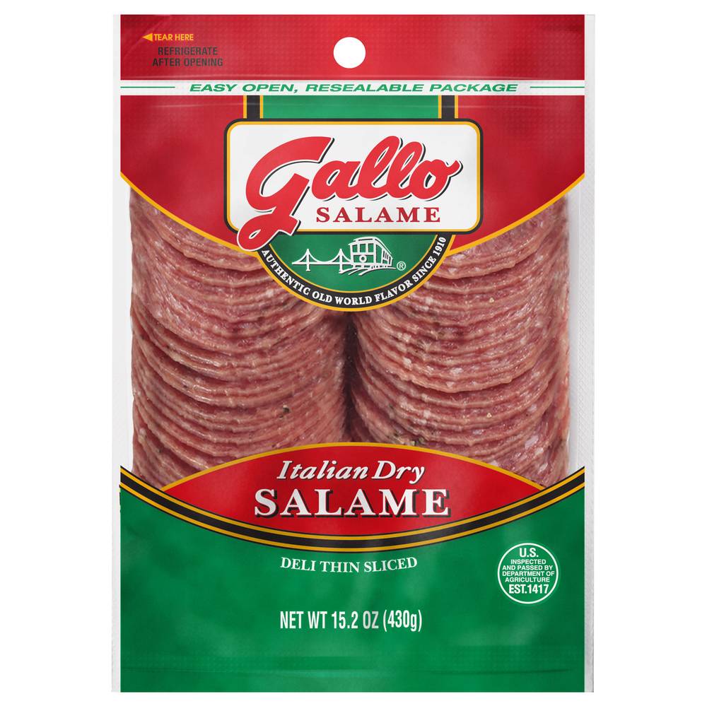 Gallo Salame Deli Thin Sliced Italian Dry Salame