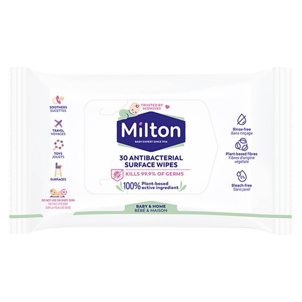 Milton Antibacterial Surface Wipes x30