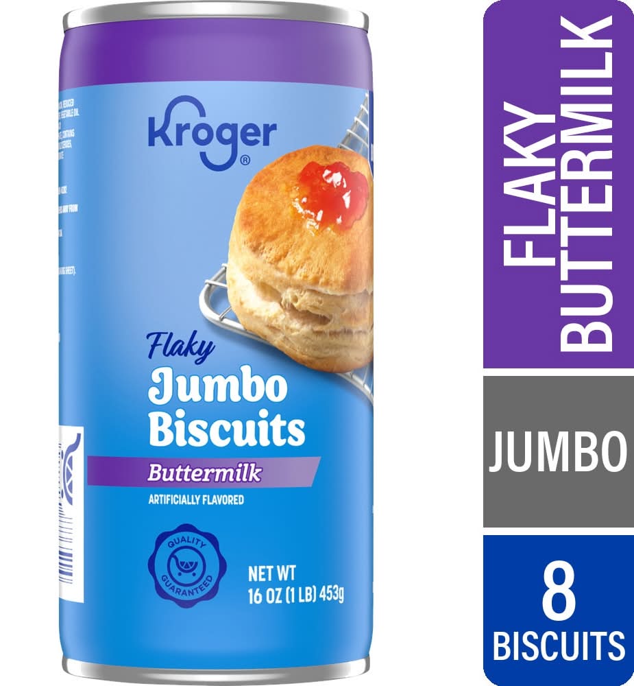 Kroger Flavor Biscuits, Buttermilk, Jumbo (16 oz, 8 ct)