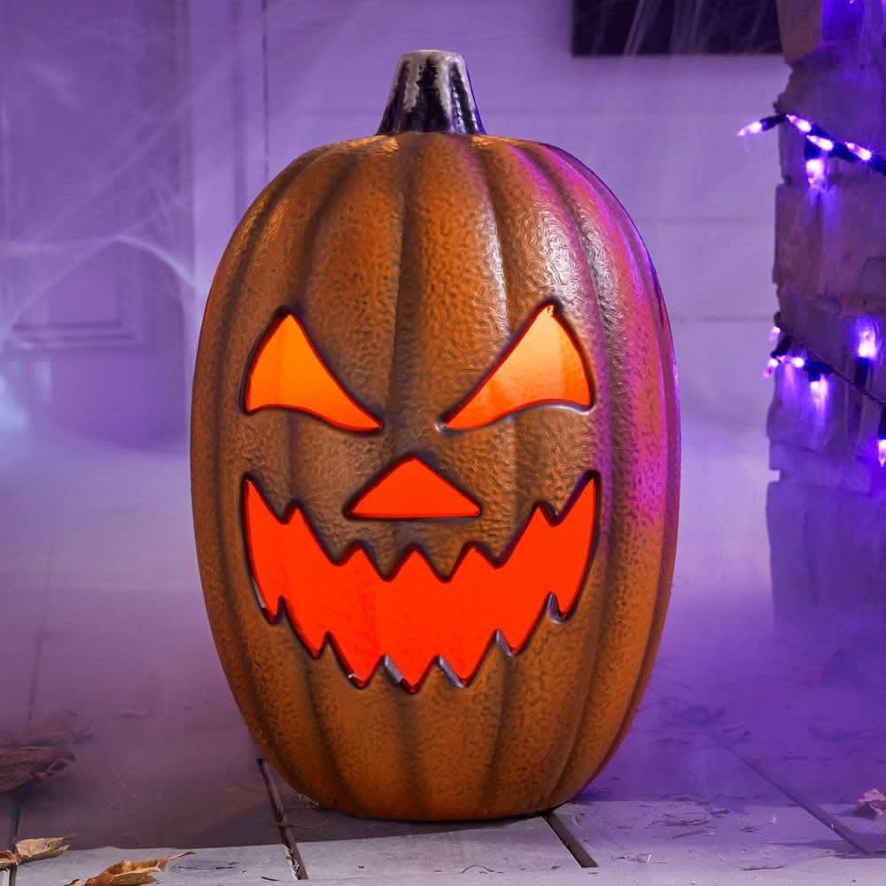 Home Accents Holiday 16 In Halloween Classics Plug-In Led Ghoulish Jack-O-Lantern