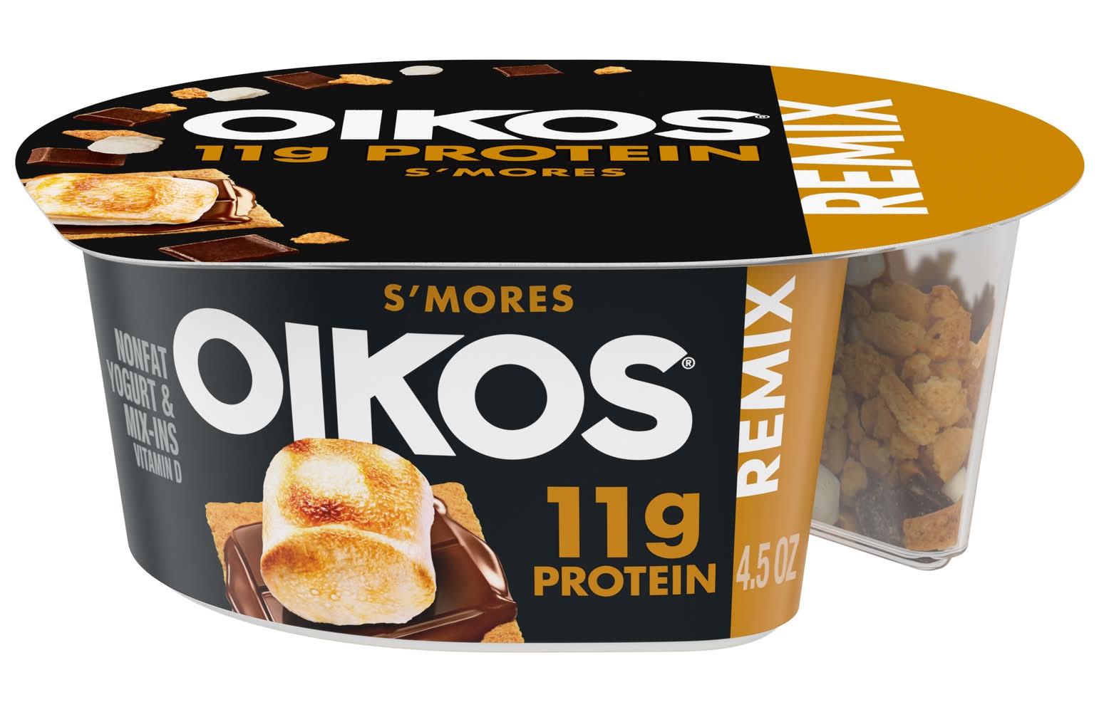 Oikos Nonfat Yogurt & 11g Protein Bold Mix-Ins, S'mores (4.5 oz)