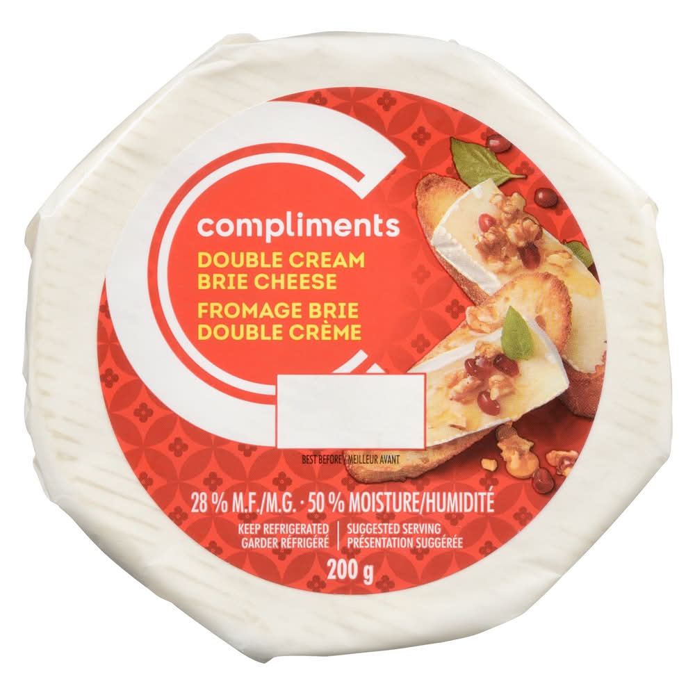 Compliments 28% M.f. Brie Cheese, Double Cream (200 g)