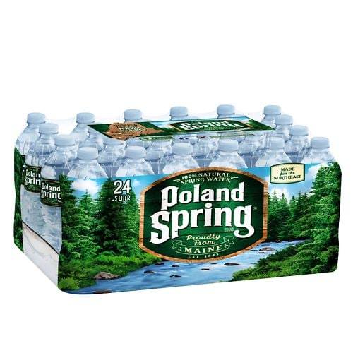 Poland Spring 100% Natural Spring Water - 16.9 oz x 24 pack