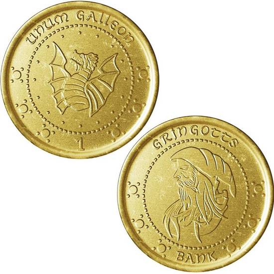 Gringotts Galleon Milk Chocolate Gold Coin, 0.81oz - Harry Potter