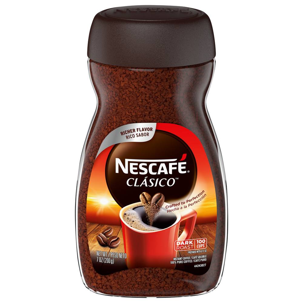 Nescafé Clasico Instant Dark Roast Coffee (7 oz)