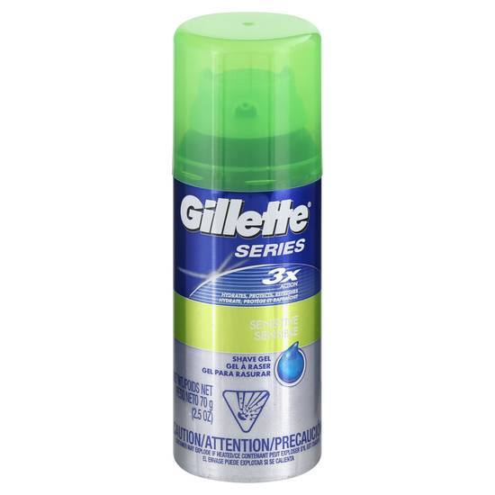 Gillette 3x Action Sensitive Skin Shave Gel (2.5 oz)