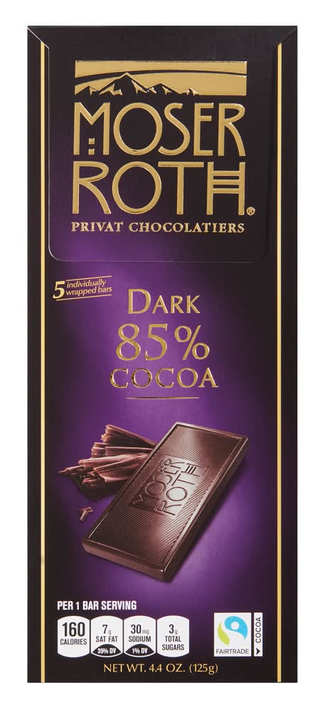 Moser Roth 85% Dark Chocolate Bar (4.4 oz)