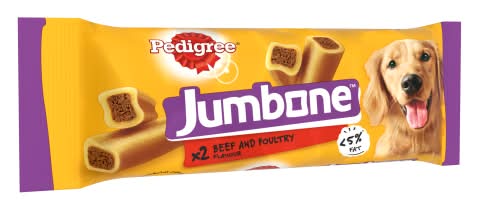 Pedigree Jumbone Adult Medium Dog Treat Beef & Poultry 2 Chews 180g
