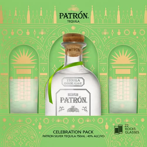 PATRÓN Silver Tequila With Gift Set (750 ml)