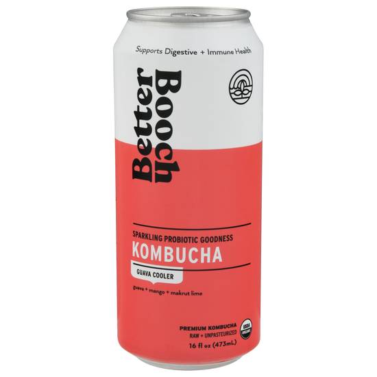 Better Booch Organic Premium Guava Cooler Kombucha (16 fl oz)