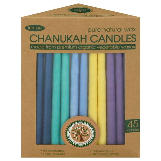 Rite Lite Pure Natural Wax Chanukah Candles (45 ct)