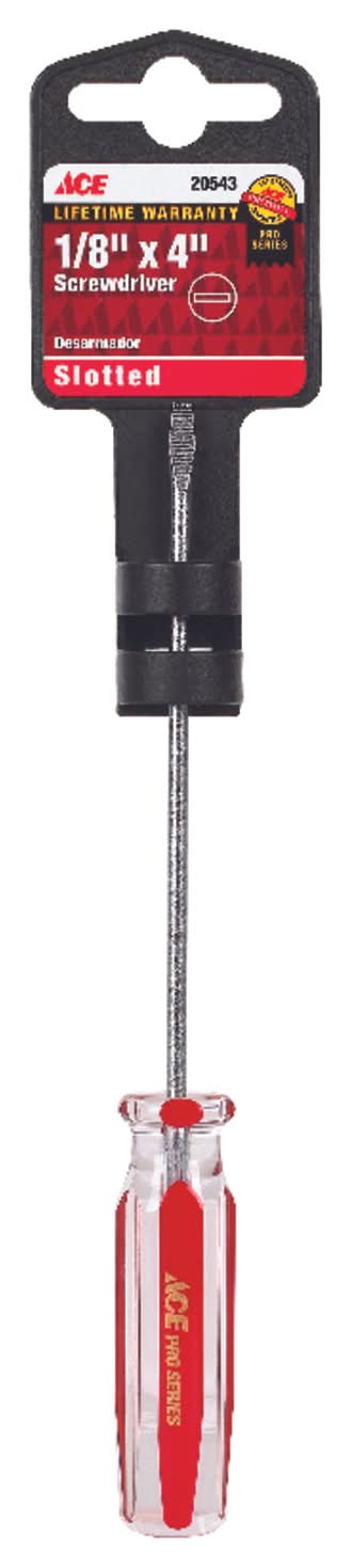 ACE 1/8 In. X 4 In. L Slotted Screwdriver 1 Pc