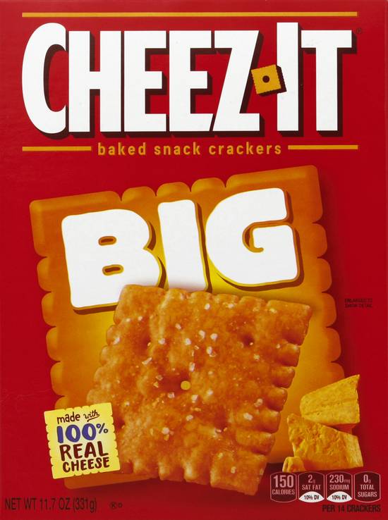 Cheez-It 100% Real Cheese Extra Big Baked Snack Crackers