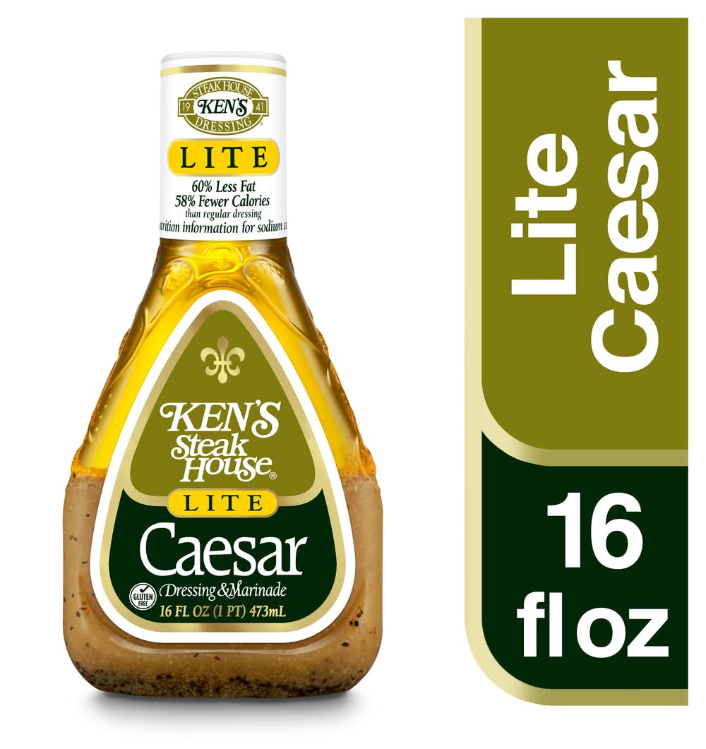 Ken's Steak House Lite Caesar Dressing & Marinade (16 fl oz)