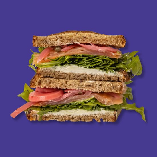 Smoked Salmon Cream Cheese Sandwich