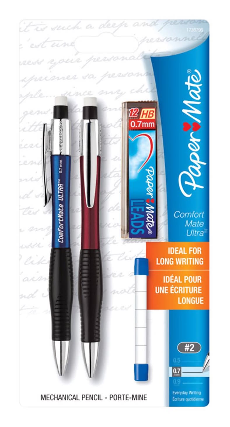 Paper Mate Comfort Mate Ultra #2Hb 0.7 Mm Mechanical Pencil 2 Pk