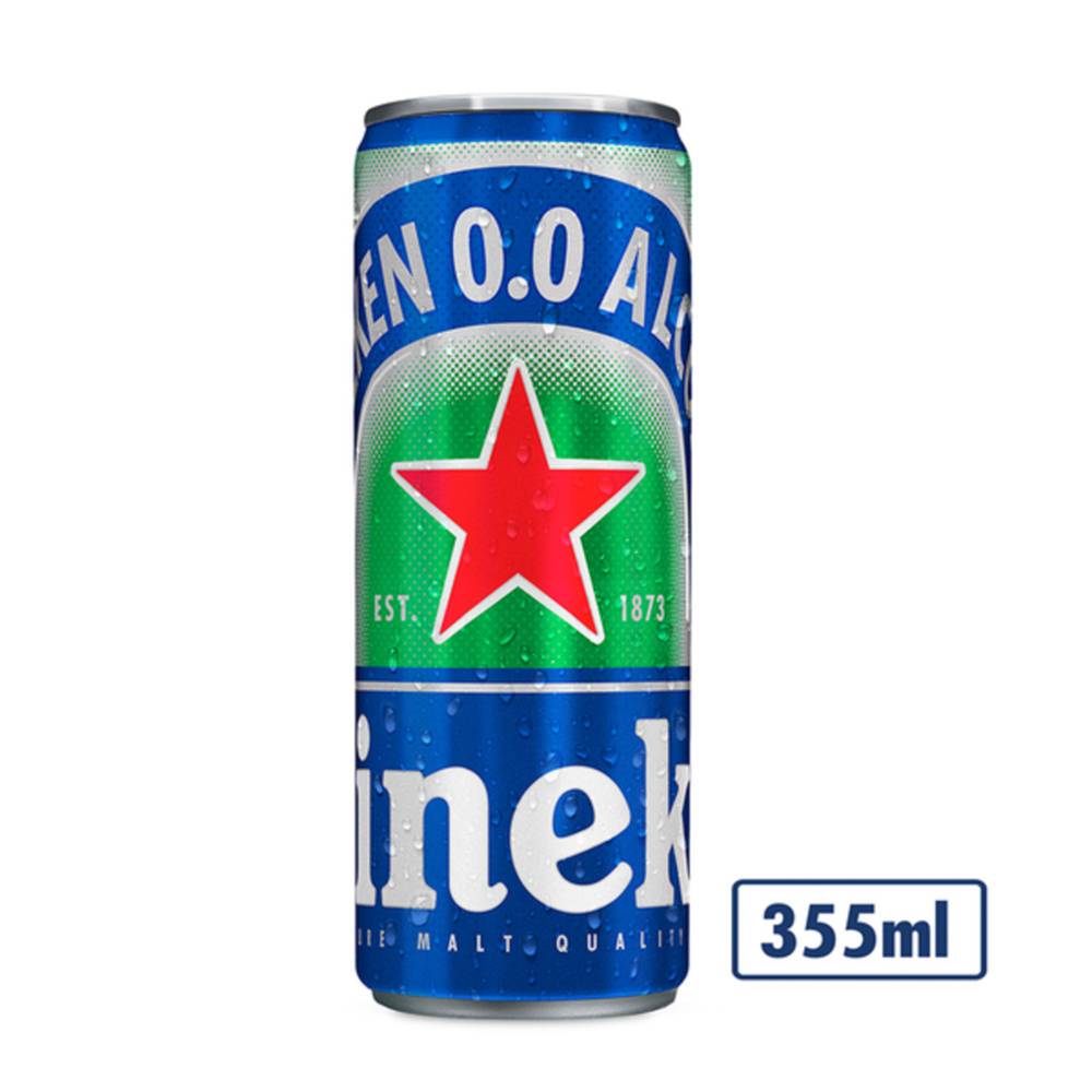 Heineken cerveza sin alcohol 0.0 (355 ml)