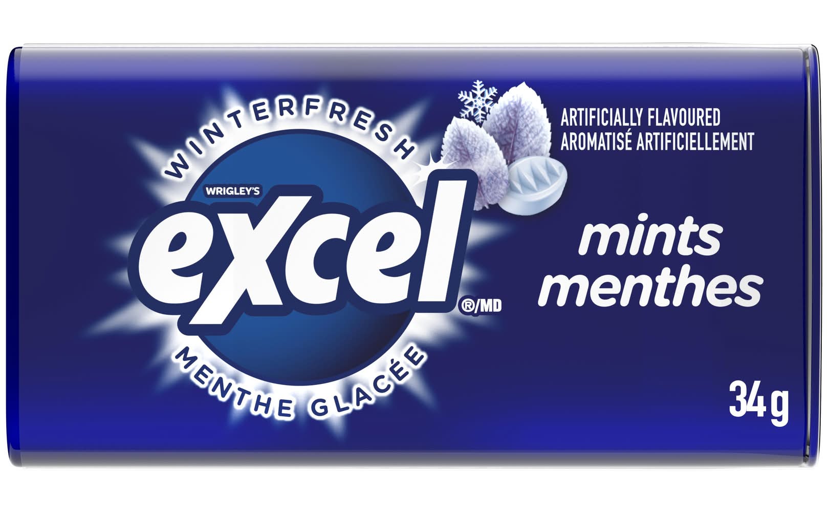 Excel gomme sans sucre à saveur de menthe glacée en emballage multiple, 4 paquets x 12 pièces (4 unités) - mints winterfresh (49 units)