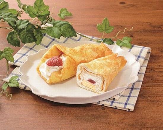 【デザート】苺とベイクドチーズのクレープ(1個)*