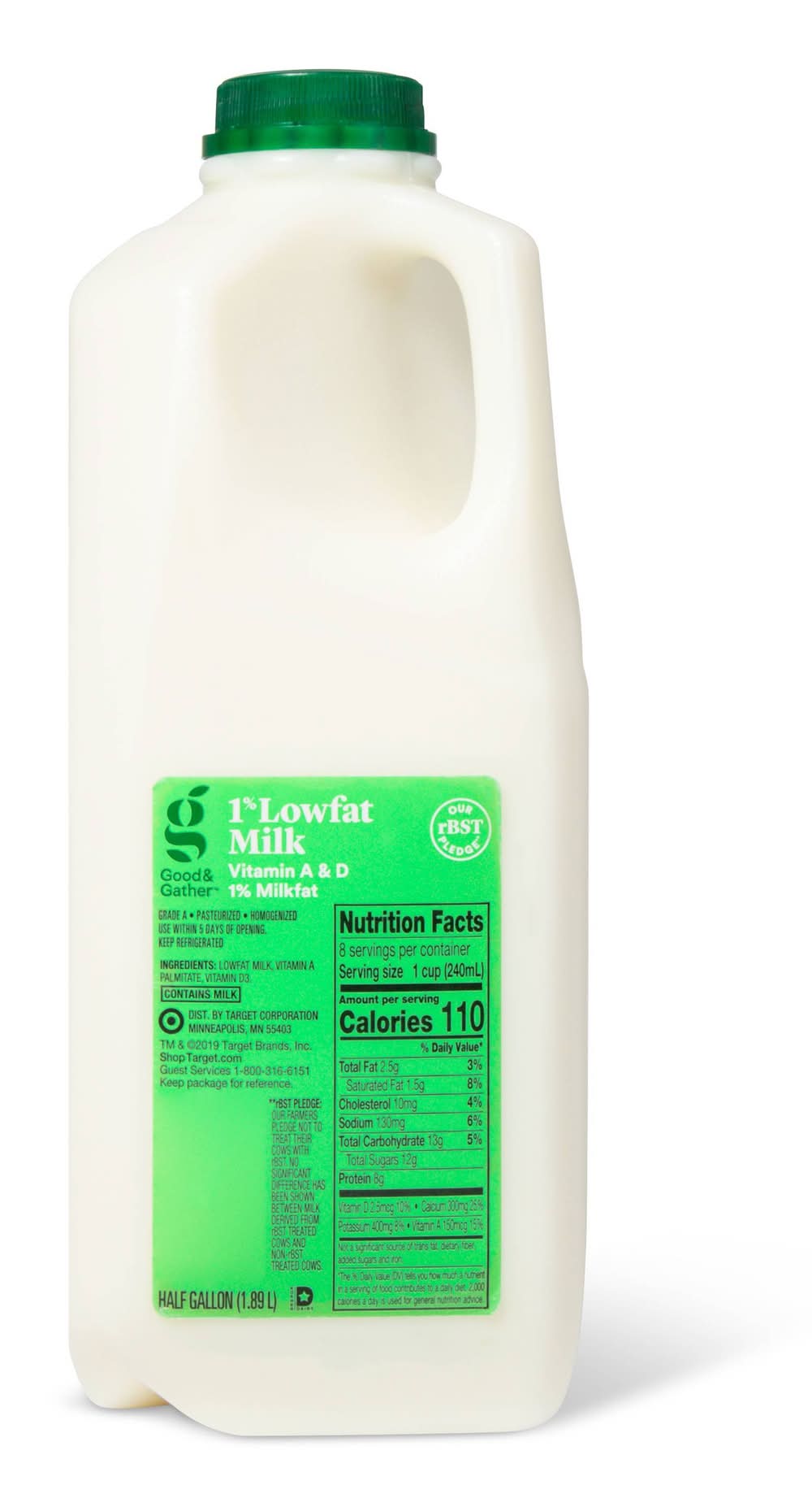 Good & Gather 1% Low Fat Milk (0.5 gal)