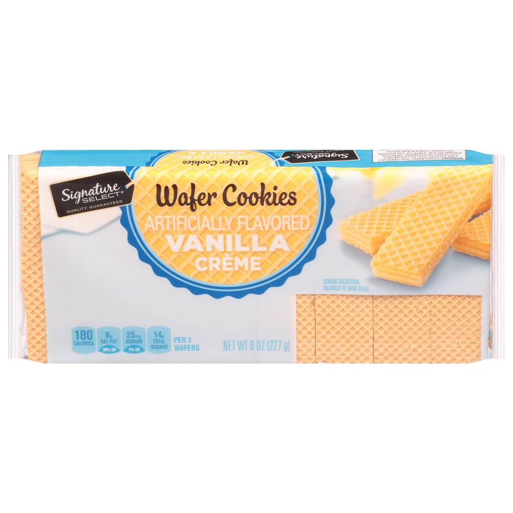 Signature Select Vanilla Creme Wafer Cookies (8 oz)