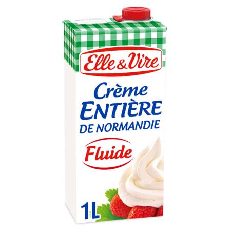 Elle & Vire - Crème entière fluide et ontueuse de Normandie (1L)