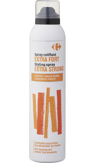 Spray coiffant Extra Strong Carrefour Soft - la bombe de 250mL