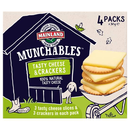 Mainland Munchables Tasty Cheese & Crackers 4 pack 120g