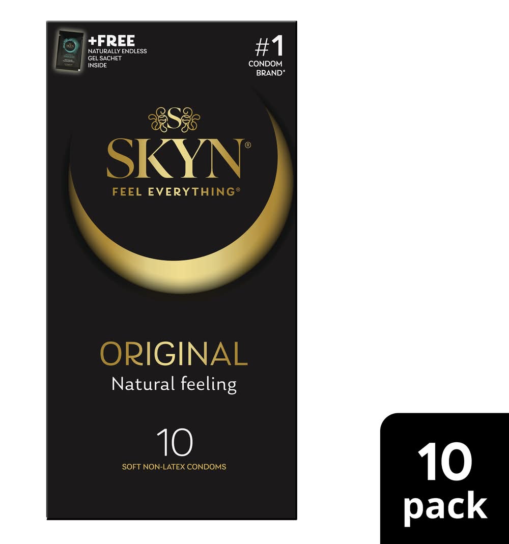 Skyn Original Natural Feeling Soft Non-Latex Condoms (10 pack)