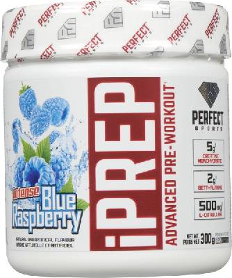 PERFECT Sports Iprep Advanced Pre-Workout Powder, Blue Raspberry (300 g)