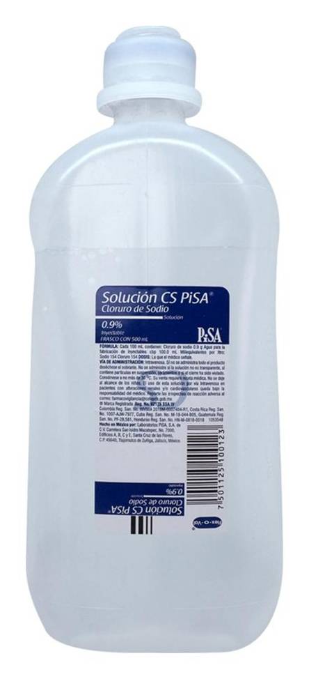 Pisa · Solución cloruro de sodio