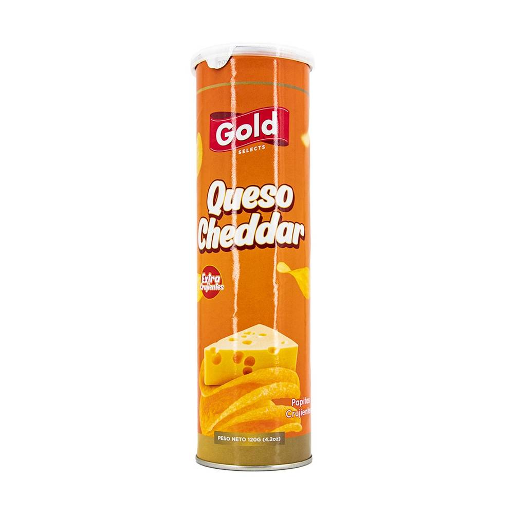 Papitas Gold Selects Queso Cheddar 120g