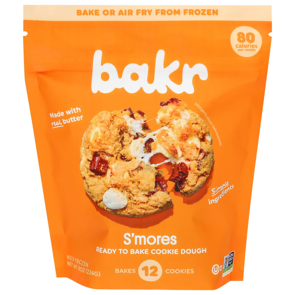 Bakr S'mores Ready To Bake Cookie Dough, Chocolate Chip (8 oz)