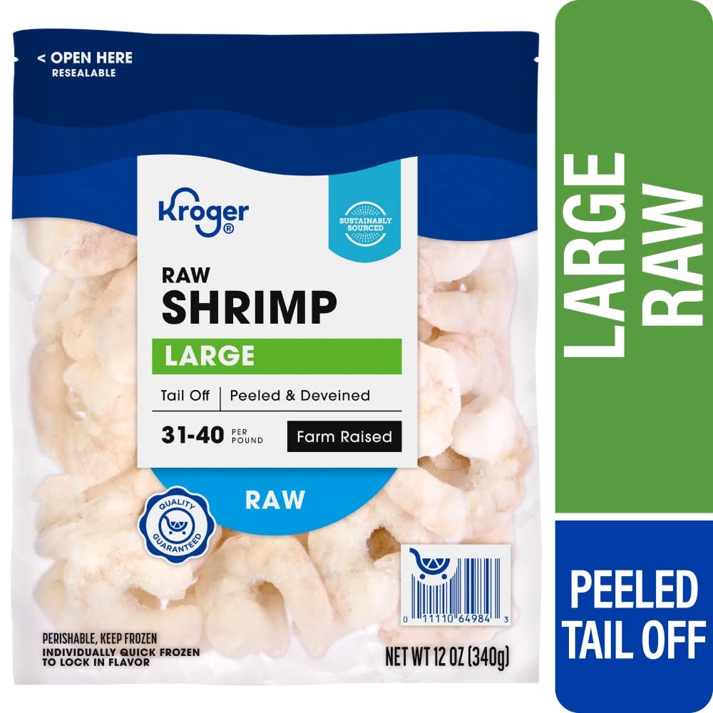 Kroger® Large Raw Shrimp Peeled & Deveined Tail Off