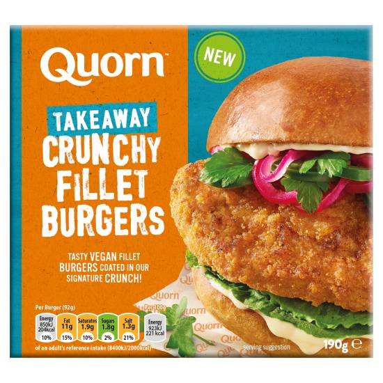 Quorn Takeaway Crunchy Fillet Burgers (190g)