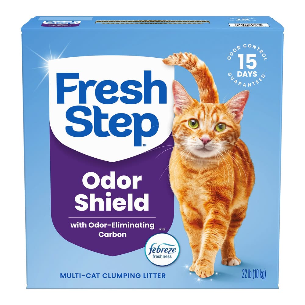 Fresh Step Multi-Cat Clumping Cat Litter With Febreze Freshness, Box (Size: 22 Lb)