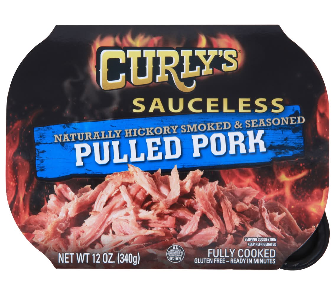 Curly's Sauceless Hickory Smoked & Seasoned Pulled Pork (12 oz)