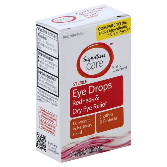 Signature Care Eye Drops Redness & Dry Eye Relief