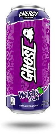 Ghost Zero Sugar Energy Drink, Welch's Grape (16 fl oz)