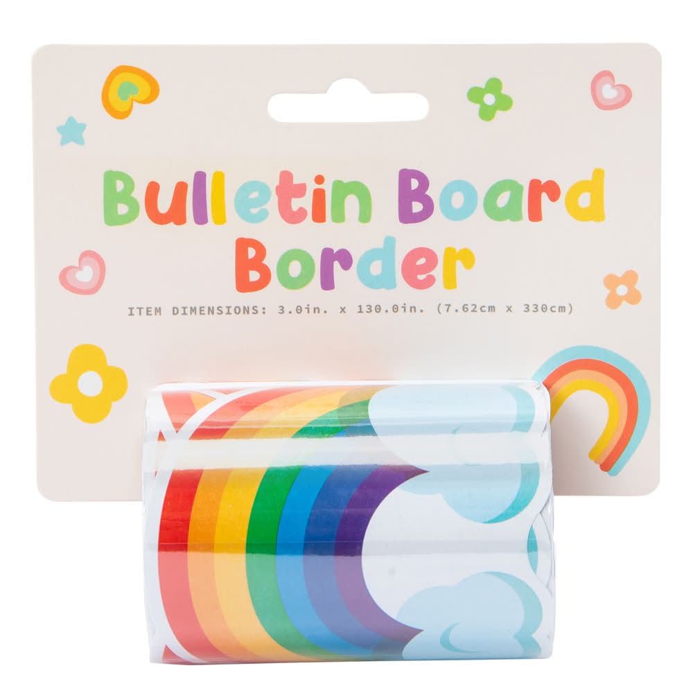 Bulletin Board Border 3in x 130in Rainbow