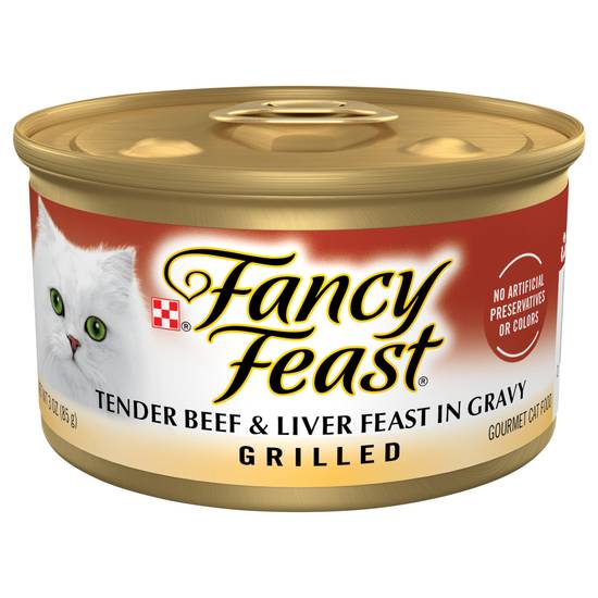 Friskies Tender Beef & Liver Feast in Gravy Grilled